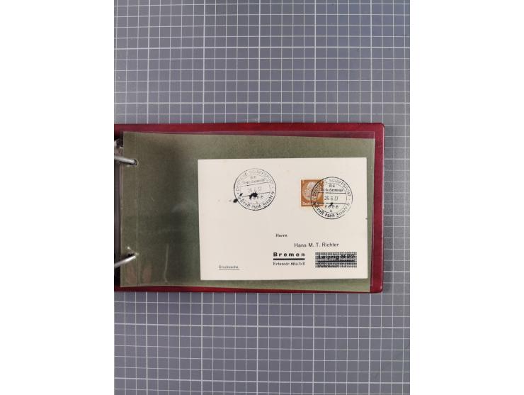 1934/39, Sammlung “Kraft durch Freude” mit ca. 240 Briefen, Karten und GSK inkl. Stempel des "LLOYD BREMEN", dazu Fotos, Schi