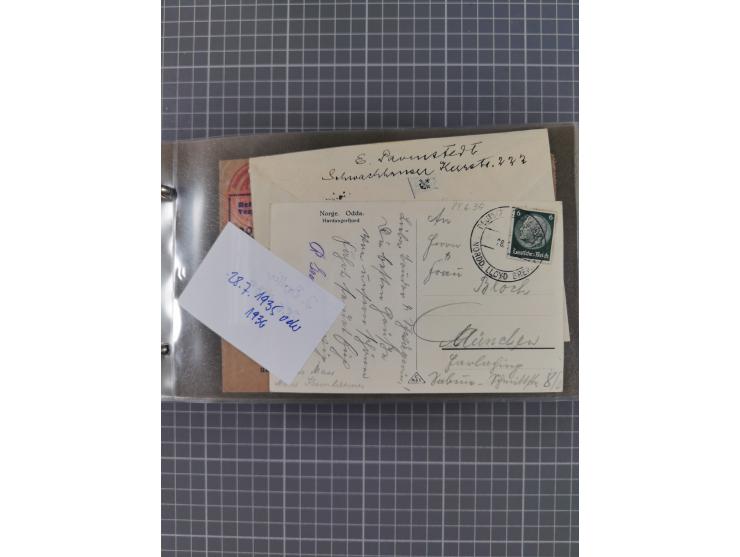 1934/39, Sammlung “Kraft durch Freude” mit ca. 240 Briefen, Karten und GSK inkl. Stempel des "LLOYD BREMEN", dazu Fotos, Schi