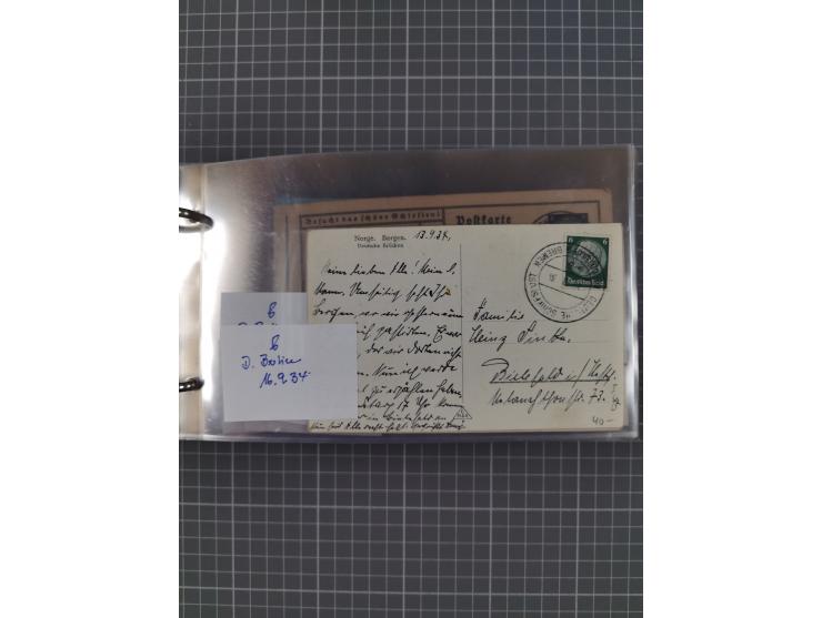 1934/39, Sammlung “Kraft durch Freude” mit ca. 240 Briefen, Karten und GSK inkl. Stempel des "LLOYD BREMEN", dazu Fotos, Schi
