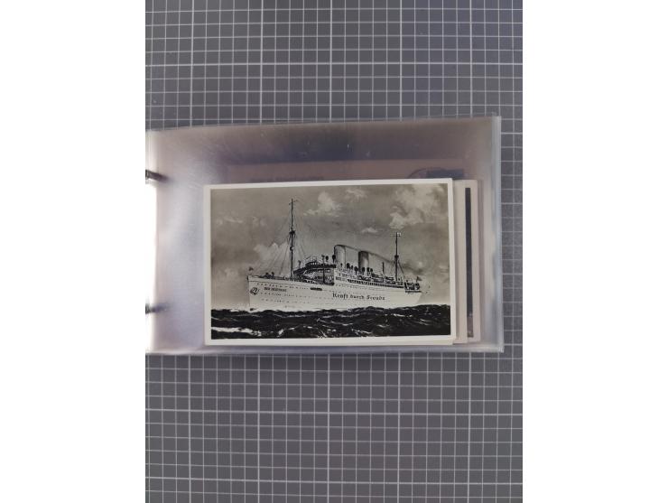 1934/39, Sammlung “Kraft durch Freude” mit ca. 240 Briefen, Karten und GSK inkl. Stempel des "LLOYD BREMEN", dazu Fotos, Schi