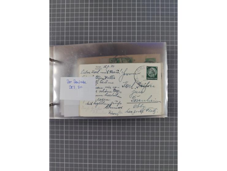 1934/39, Sammlung “Kraft durch Freude” mit ca. 240 Briefen, Karten und GSK inkl. Stempel des "LLOYD BREMEN", dazu Fotos, Schi