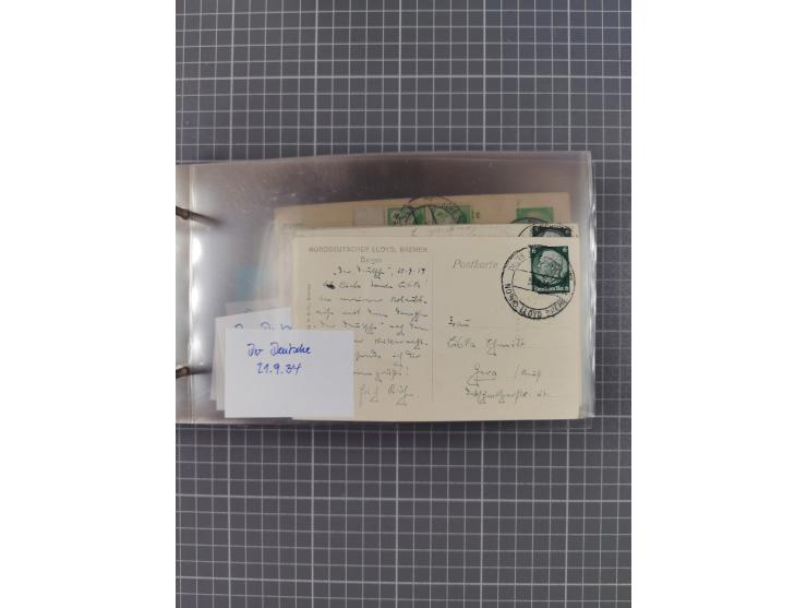 1934/39, Sammlung “Kraft durch Freude” mit ca. 240 Briefen, Karten und GSK inkl. Stempel des "LLOYD BREMEN", dazu Fotos, Schi