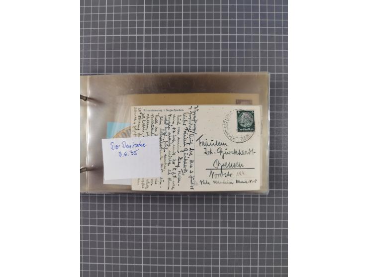 1934/39, Sammlung “Kraft durch Freude” mit ca. 240 Briefen, Karten und GSK inkl. Stempel des "LLOYD BREMEN", dazu Fotos, Schi