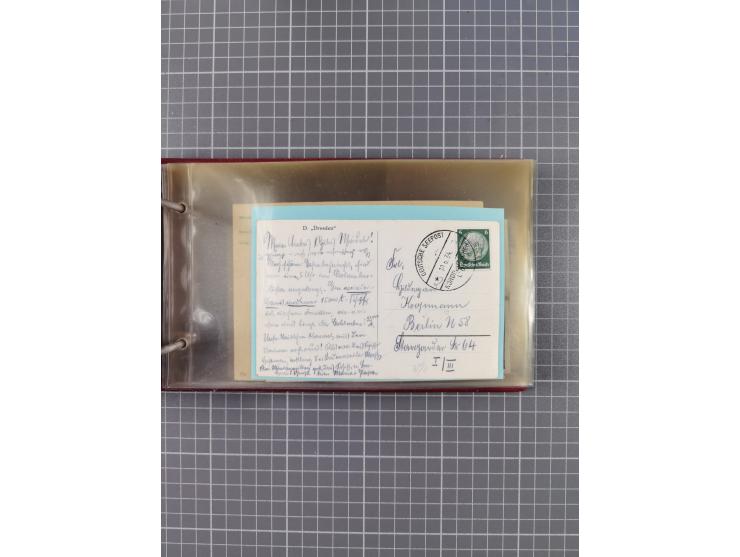1934/39, Sammlung “Kraft durch Freude” mit ca. 240 Briefen, Karten und GSK inkl. Stempel des "LLOYD BREMEN", dazu Fotos, Schi