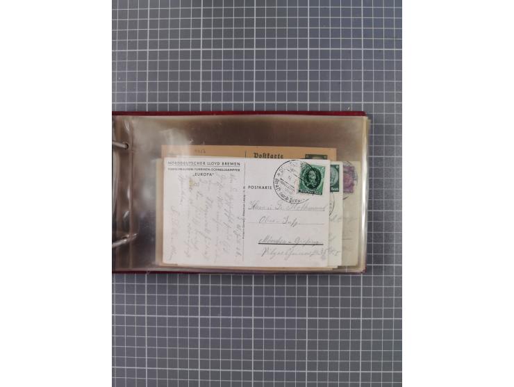 1934/39, Sammlung “Kraft durch Freude” mit ca. 240 Briefen, Karten und GSK inkl. Stempel des "LLOYD BREMEN", dazu Fotos, Schi