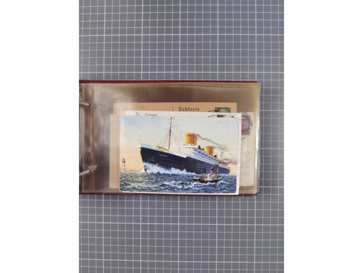 1934/39, Sammlung “Kraft durch Freude” mit ca. 240 Briefen, Karten und GSK inkl. Stempel des "LLOYD BREMEN", dazu Fotos, Schi