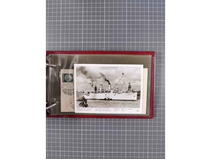 1934/39, Sammlung “Kraft durch Freude” mit ca. 240 Briefen, Karten und GSK inkl. Stempel des "LLOYD BREMEN", dazu Fotos, Schi