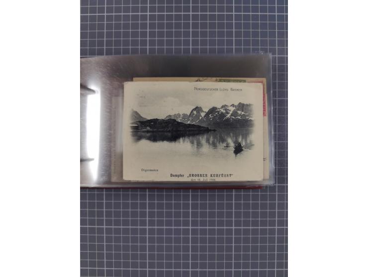 1898/1934, kleine Sammlung “Nordlandfahrten” inkl. Seeschiffspost Nordlandreisen ab 1931 mit 17 Briefen und Karten, dabei u.a
