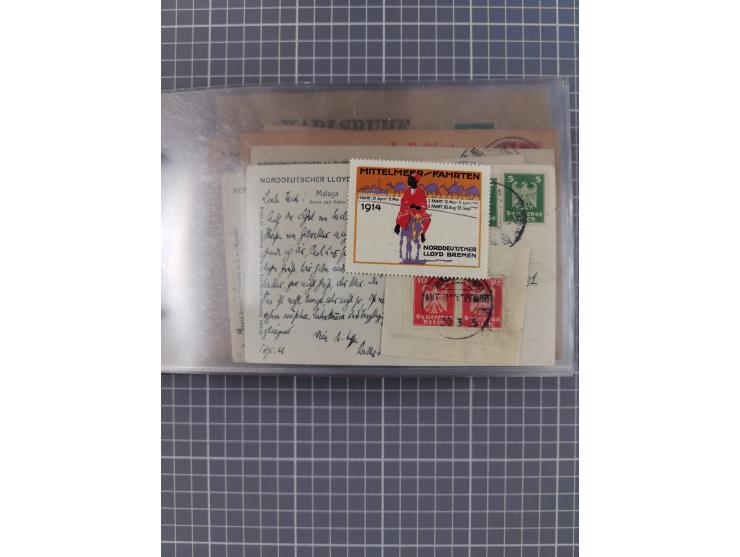 1908/39, Sammlung “Sonderreisen” des NDL und der HAPAG mit ca. 135 Briefen, Karten und GSK inkl. gebrauchten Telegramm-Karten