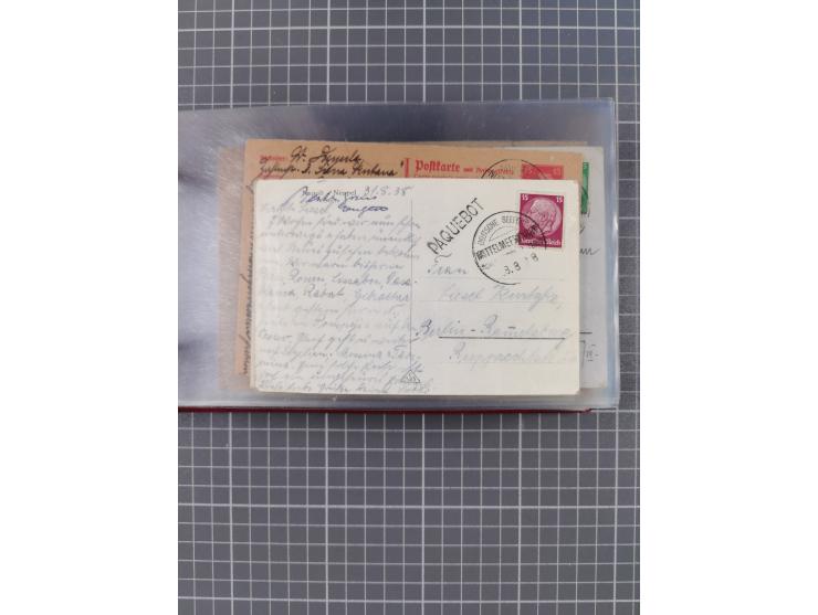 1908/39, Sammlung “Sonderreisen” des NDL und der HAPAG mit ca. 135 Briefen, Karten und GSK inkl. gebrauchten Telegramm-Karten