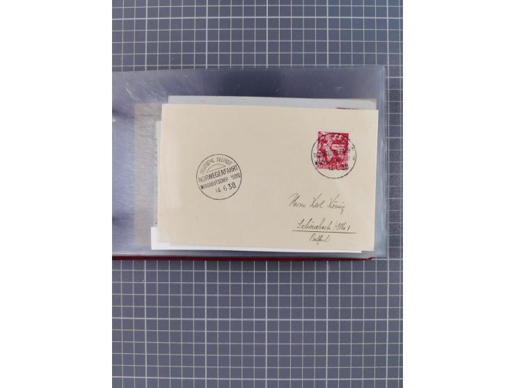 1908/39, Sammlung “Sonderreisen” des NDL und der HAPAG mit ca. 135 Briefen, Karten und GSK inkl. gebrauchten Telegramm-Karten