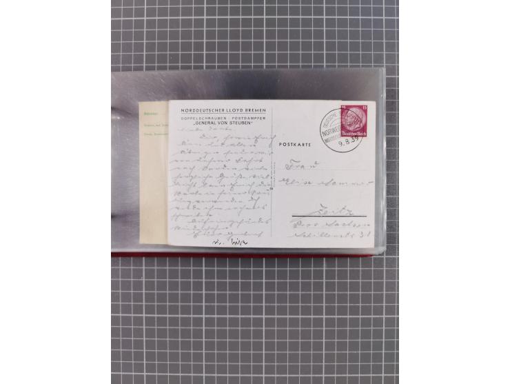 1908/39, Sammlung “Sonderreisen” des NDL und der HAPAG mit ca. 135 Briefen, Karten und GSK inkl. gebrauchten Telegramm-Karten