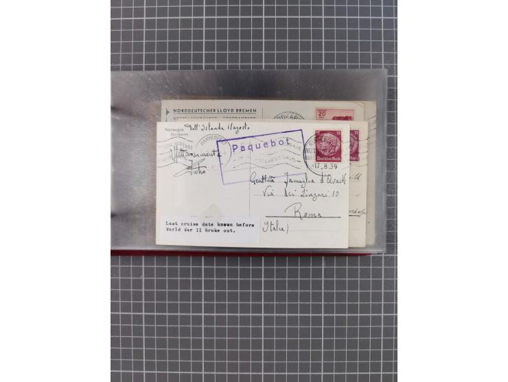 1908/39, Sammlung “Sonderreisen” des NDL und der HAPAG mit ca. 135 Briefen, Karten und GSK inkl. gebrauchten Telegramm-Karten