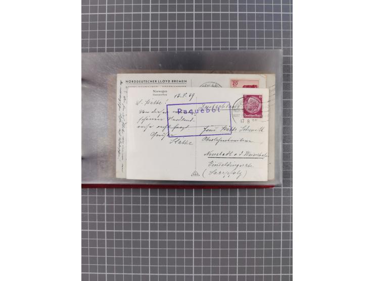 1908/39, Sammlung “Sonderreisen” des NDL und der HAPAG mit ca. 135 Briefen, Karten und GSK inkl. gebrauchten Telegramm-Karten