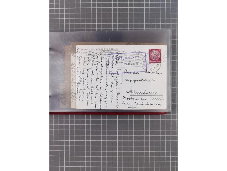 1908/39, Sammlung “Sonderreisen” des NDL und der HAPAG mit ca. 135 Briefen, Karten und GSK inkl. gebrauchten Telegramm-Karten