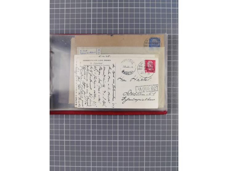 1908/39, Sammlung “Sonderreisen” des NDL und der HAPAG mit ca. 135 Briefen, Karten und GSK inkl. gebrauchten Telegramm-Karten