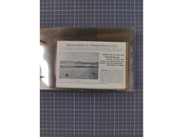 1908/39, Sammlung “Sonderreisen” des NDL und der HAPAG mit ca. 135 Briefen, Karten und GSK inkl. gebrauchten Telegramm-Karten