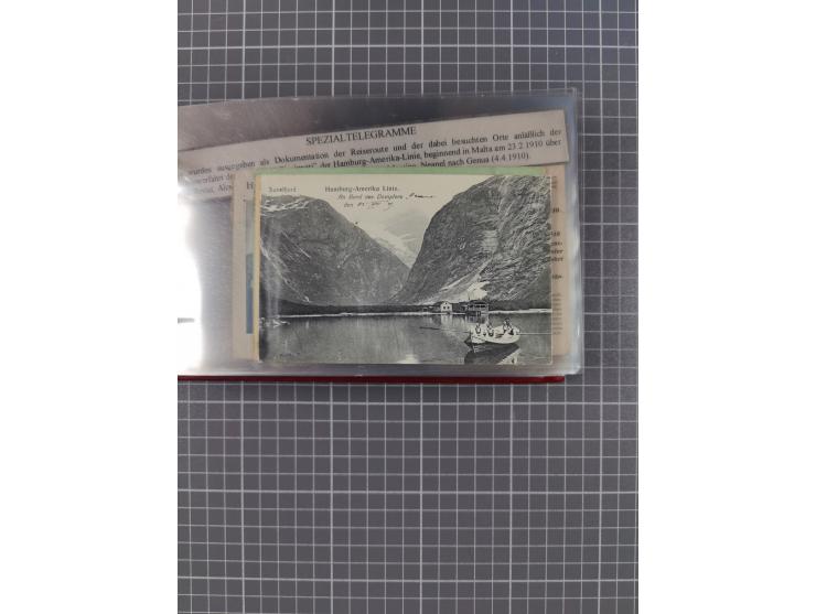 1908/39, Sammlung “Sonderreisen” des NDL und der HAPAG mit ca. 135 Briefen, Karten und GSK inkl. gebrauchten Telegramm-Karten