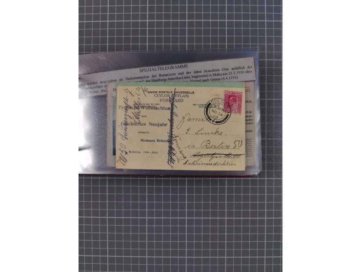 1908/39, Sammlung “Sonderreisen” des NDL und der HAPAG mit ca. 135 Briefen, Karten und GSK inkl. gebrauchten Telegramm-Karten