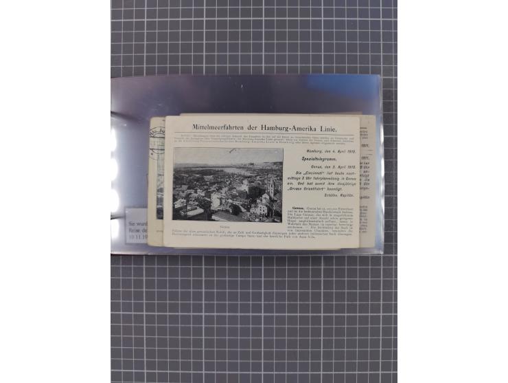 1908/39, Sammlung “Sonderreisen” des NDL und der HAPAG mit ca. 135 Briefen, Karten und GSK inkl. gebrauchten Telegramm-Karten
