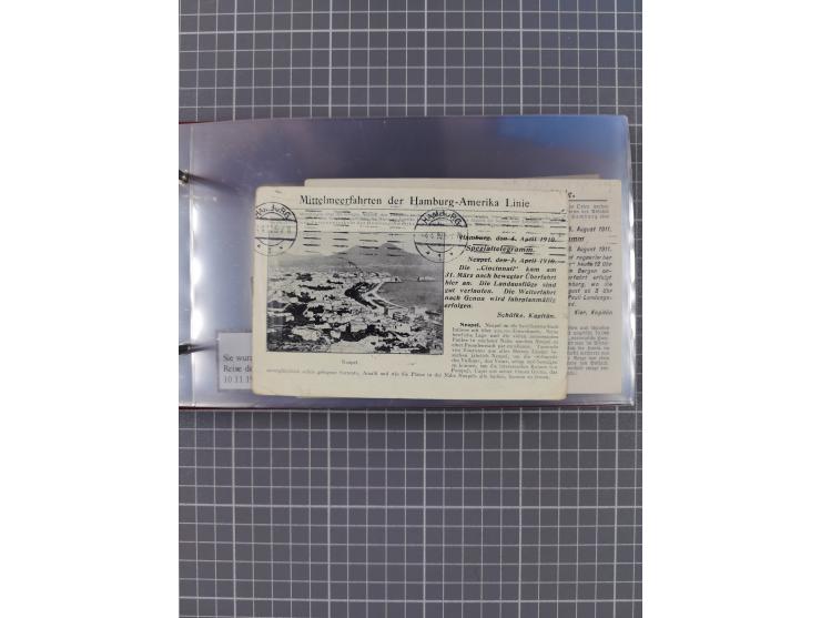 1908/39, Sammlung “Sonderreisen” des NDL und der HAPAG mit ca. 135 Briefen, Karten und GSK inkl. gebrauchten Telegramm-Karten