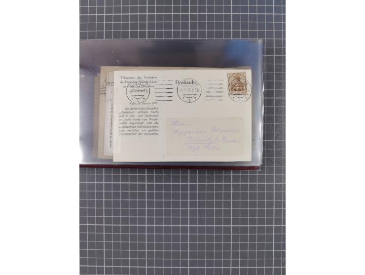 1908/39, Sammlung “Sonderreisen” des NDL und der HAPAG mit ca. 135 Briefen, Karten und GSK inkl. gebrauchten Telegramm-Karten