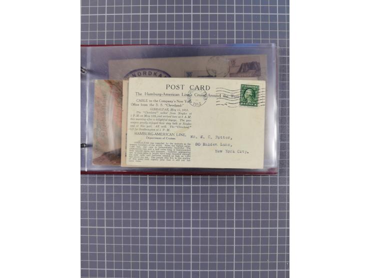 1908/39, Sammlung “Sonderreisen” des NDL und der HAPAG mit ca. 135 Briefen, Karten und GSK inkl. gebrauchten Telegramm-Karten