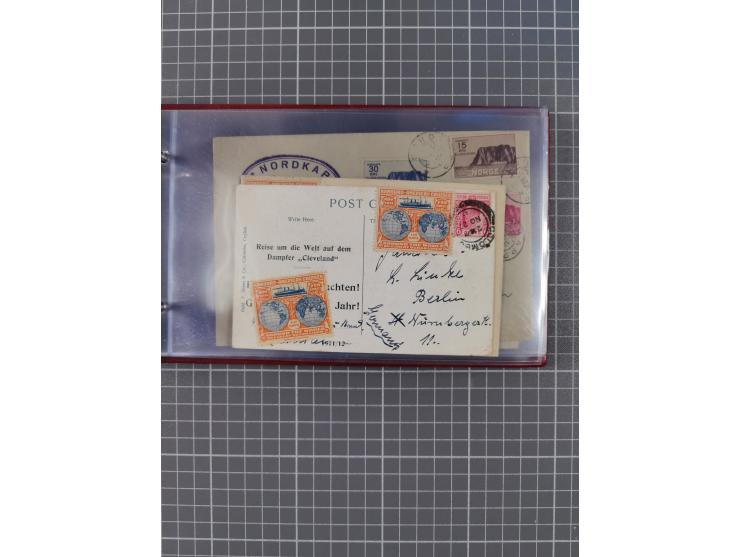 1908/39, Sammlung “Sonderreisen” des NDL und der HAPAG mit ca. 135 Briefen, Karten und GSK inkl. gebrauchten Telegramm-Karten