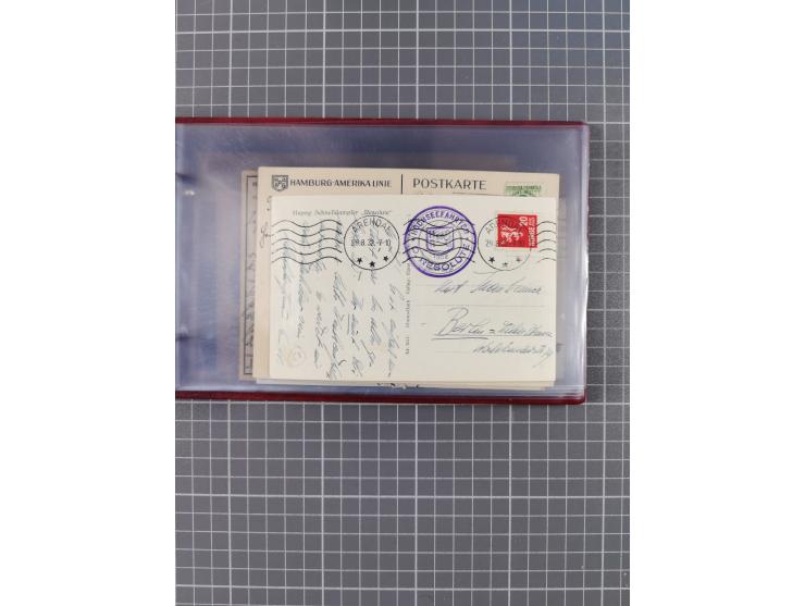 1908/39, Sammlung “Sonderreisen” des NDL und der HAPAG mit ca. 135 Briefen, Karten und GSK inkl. gebrauchten Telegramm-Karten