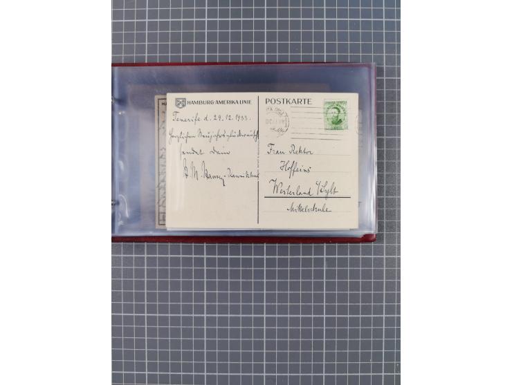 1908/39, Sammlung “Sonderreisen” des NDL und der HAPAG mit ca. 135 Briefen, Karten und GSK inkl. gebrauchten Telegramm-Karten