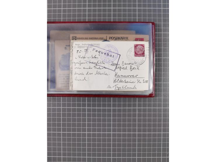 1908/39, Sammlung “Sonderreisen” des NDL und der HAPAG mit ca. 135 Briefen, Karten und GSK inkl. gebrauchten Telegramm-Karten