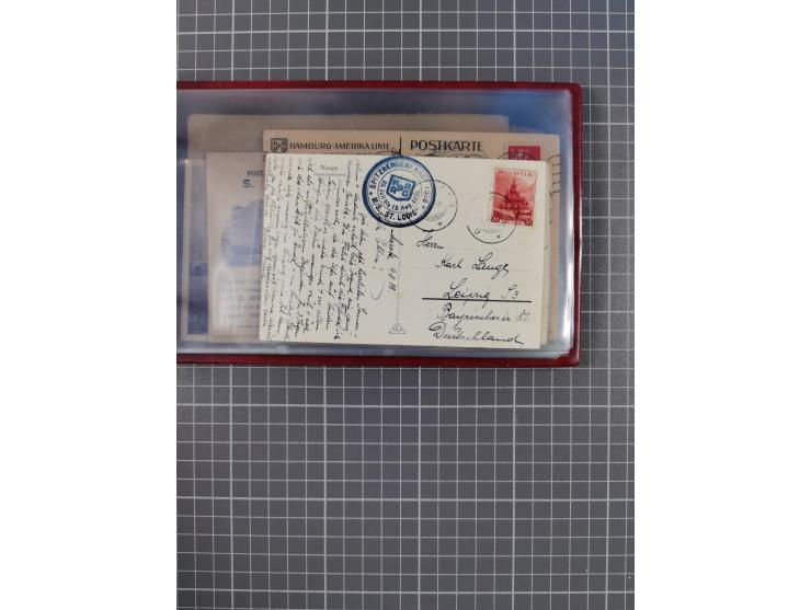 1908/39, Sammlung “Sonderreisen” des NDL und der HAPAG mit ca. 135 Briefen, Karten und GSK inkl. gebrauchten Telegramm-Karten