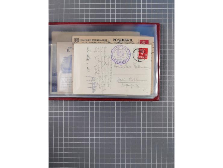 1908/39, Sammlung “Sonderreisen” des NDL und der HAPAG mit ca. 135 Briefen, Karten und GSK inkl. gebrauchten Telegramm-Karten