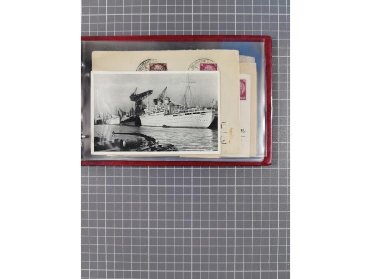 1908/39, Sammlung “Sonderreisen” des NDL und der HAPAG mit ca. 135 Briefen, Karten und GSK inkl. gebrauchten Telegramm-Karten