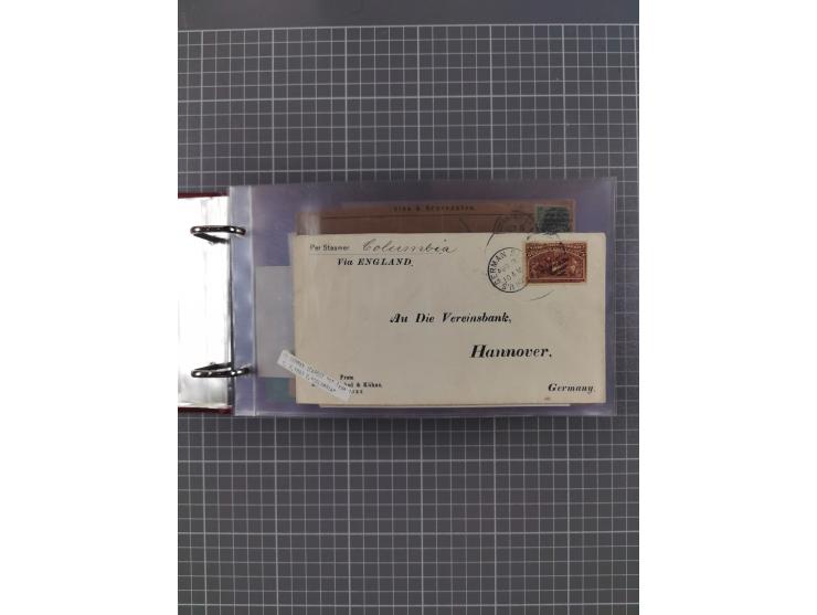 1892/1939, umfangreiche Sammlung “U.S. GERMAN SEA POST” mit ca. 400 Briefen, Karten und Ganzsachen, Schwerpunkt vor 1920 mit 
