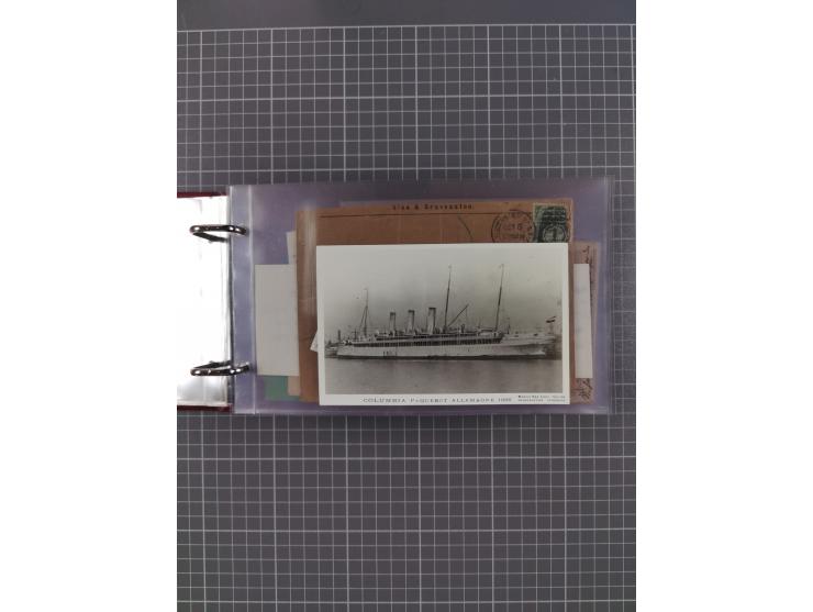 1892/1939, umfangreiche Sammlung “U.S. GERMAN SEA POST” mit ca. 400 Briefen, Karten und Ganzsachen, Schwerpunkt vor 1920 mit 