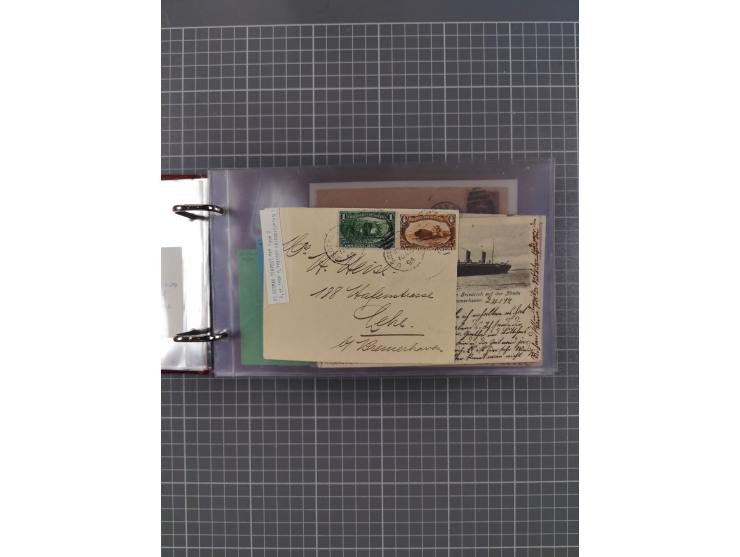 1892/1939, umfangreiche Sammlung “U.S. GERMAN SEA POST” mit ca. 400 Briefen, Karten und Ganzsachen, Schwerpunkt vor 1920 mit 