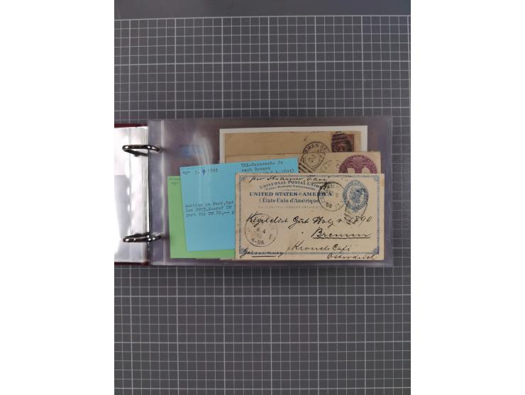 1892/1939, umfangreiche Sammlung “U.S. GERMAN SEA POST” mit ca. 400 Briefen, Karten und Ganzsachen, Schwerpunkt vor 1920 mit 