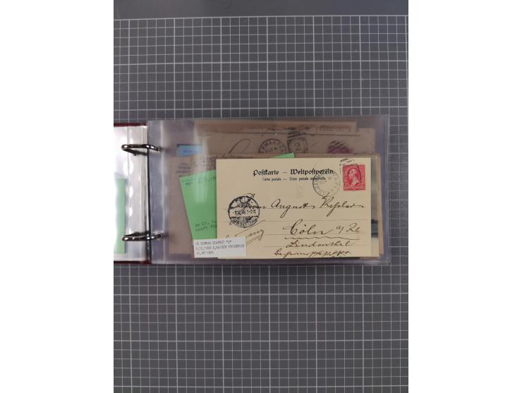 1892/1939, umfangreiche Sammlung “U.S. GERMAN SEA POST” mit ca. 400 Briefen, Karten und Ganzsachen, Schwerpunkt vor 1920 mit 