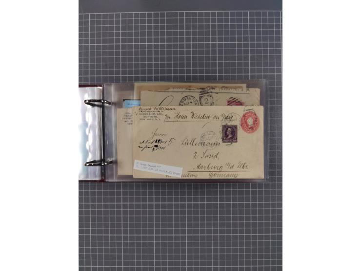 1892/1939, umfangreiche Sammlung “U.S. GERMAN SEA POST” mit ca. 400 Briefen, Karten und Ganzsachen, Schwerpunkt vor 1920 mit 