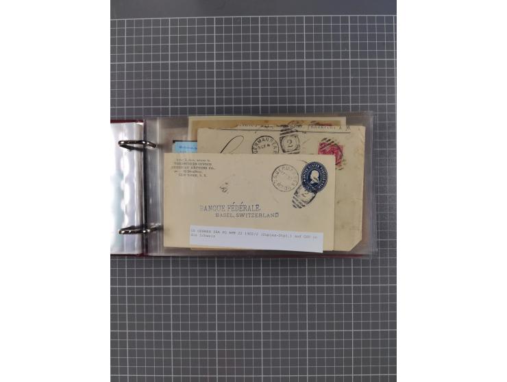 1892/1939, umfangreiche Sammlung “U.S. GERMAN SEA POST” mit ca. 400 Briefen, Karten und Ganzsachen, Schwerpunkt vor 1920 mit 