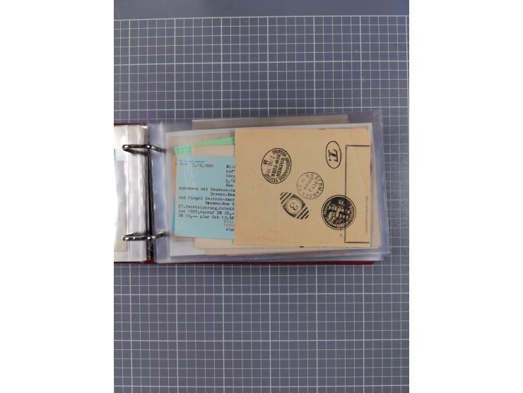 1892/1939, umfangreiche Sammlung “U.S. GERMAN SEA POST” mit ca. 400 Briefen, Karten und Ganzsachen, Schwerpunkt vor 1920 mit 