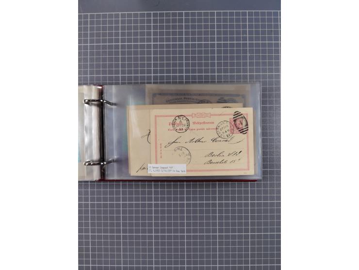 1892/1939, umfangreiche Sammlung “U.S. GERMAN SEA POST” mit ca. 400 Briefen, Karten und Ganzsachen, Schwerpunkt vor 1920 mit 
