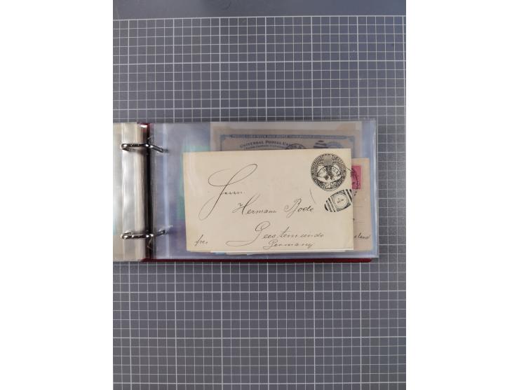 1892/1939, umfangreiche Sammlung “U.S. GERMAN SEA POST” mit ca. 400 Briefen, Karten und Ganzsachen, Schwerpunkt vor 1920 mit 