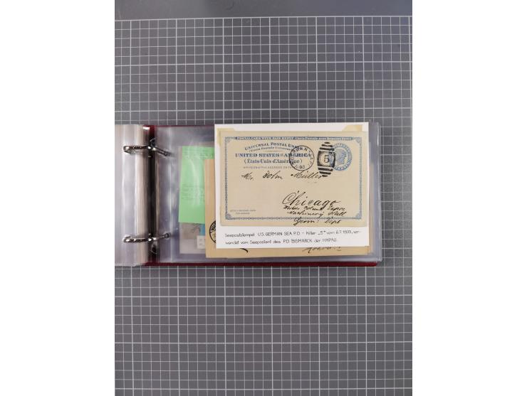 1892/1939, umfangreiche Sammlung “U.S. GERMAN SEA POST” mit ca. 400 Briefen, Karten und Ganzsachen, Schwerpunkt vor 1920 mit 