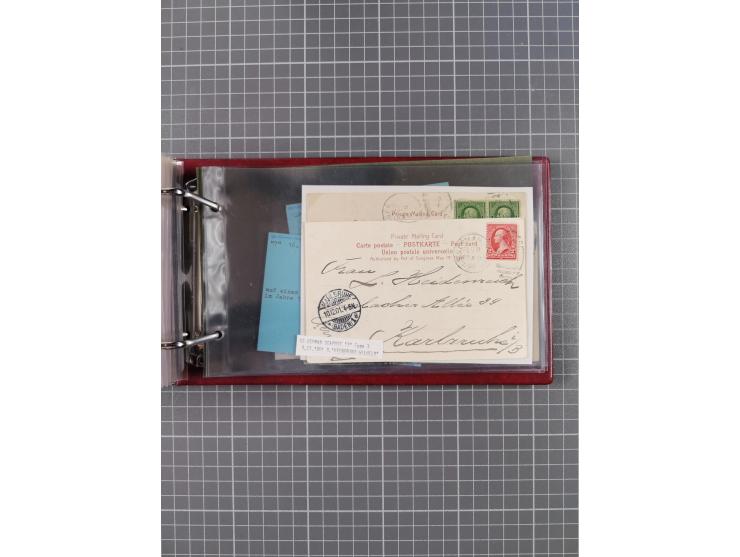 1892/1939, umfangreiche Sammlung “U.S. GERMAN SEA POST” mit ca. 400 Briefen, Karten und Ganzsachen, Schwerpunkt vor 1920 mit 