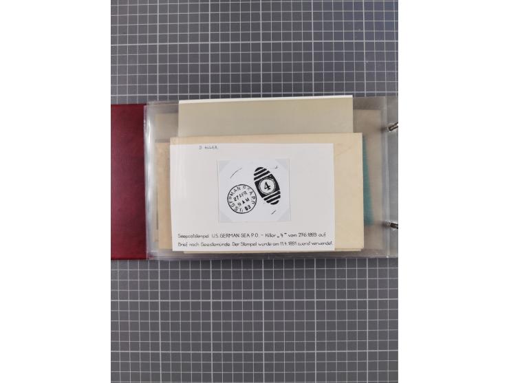 1892/1939, umfangreiche Sammlung “U.S. GERMAN SEA POST” mit ca. 400 Briefen, Karten und Ganzsachen, Schwerpunkt vor 1920 mit 