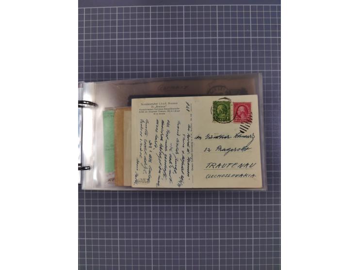 1892/1939, umfangreiche Sammlung “U.S. GERMAN SEA POST” mit ca. 400 Briefen, Karten und Ganzsachen, Schwerpunkt vor 1920 mit 