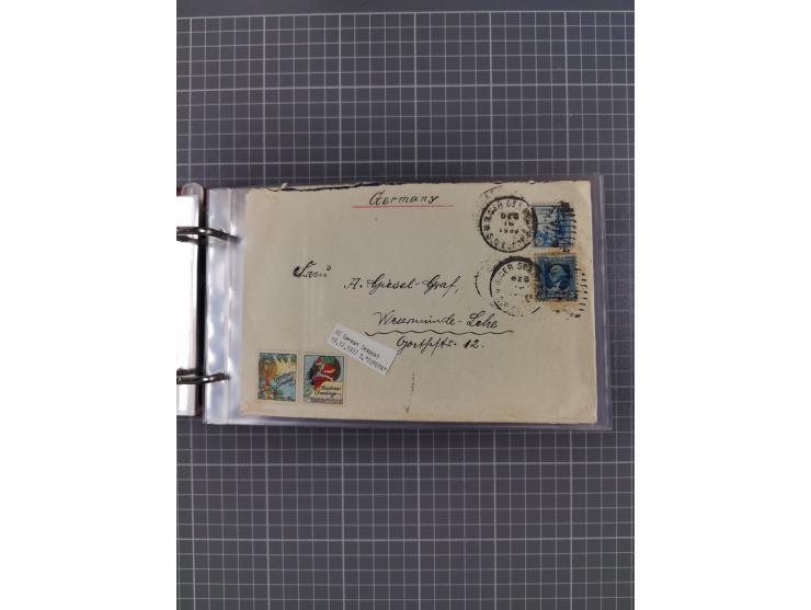 1892/1939, umfangreiche Sammlung “U.S. GERMAN SEA POST” mit ca. 400 Briefen, Karten und Ganzsachen, Schwerpunkt vor 1920 mit 