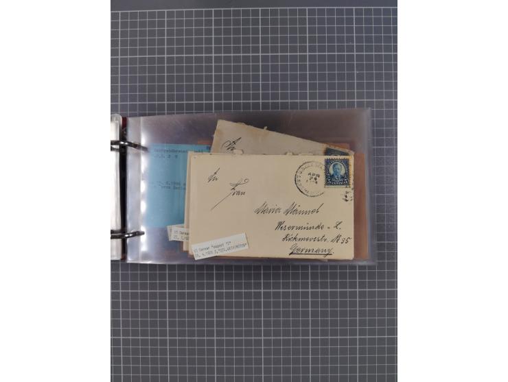 1892/1939, umfangreiche Sammlung “U.S. GERMAN SEA POST” mit ca. 400 Briefen, Karten und Ganzsachen, Schwerpunkt vor 1920 mit 